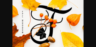 Fall Monogram Font Poster 1