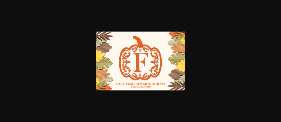 Fall Pumpkin Monogram Font Poster 3