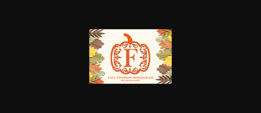 Fall Pumpkin Monogram Font Poster 1