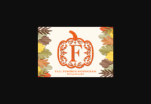 Fall Pumpkin Monogram Font Poster 1