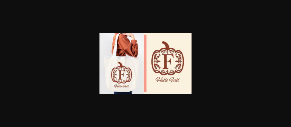 Fall Pumpkin Monogram Font Poster 5