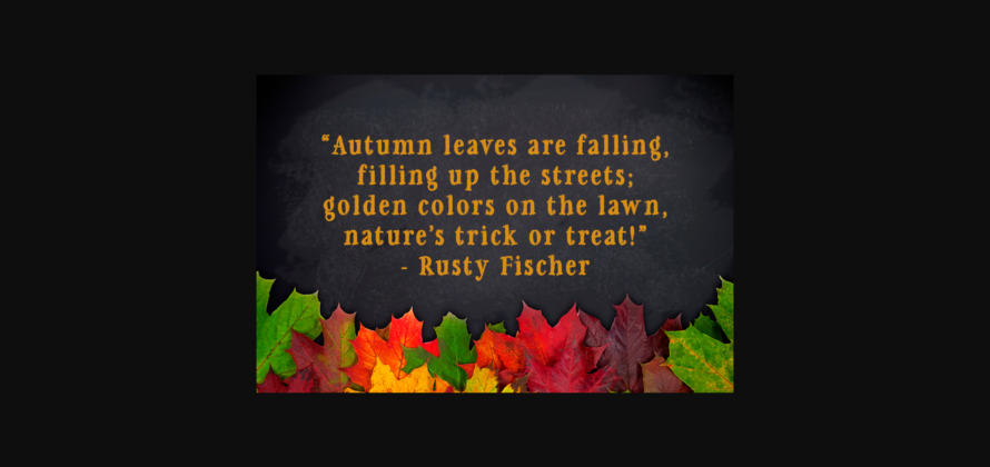 Falling for Autumn Font Poster 7