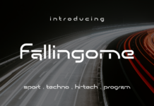 Fallingome Font Poster 1