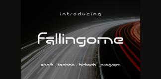 Fallingome Font Poster 1