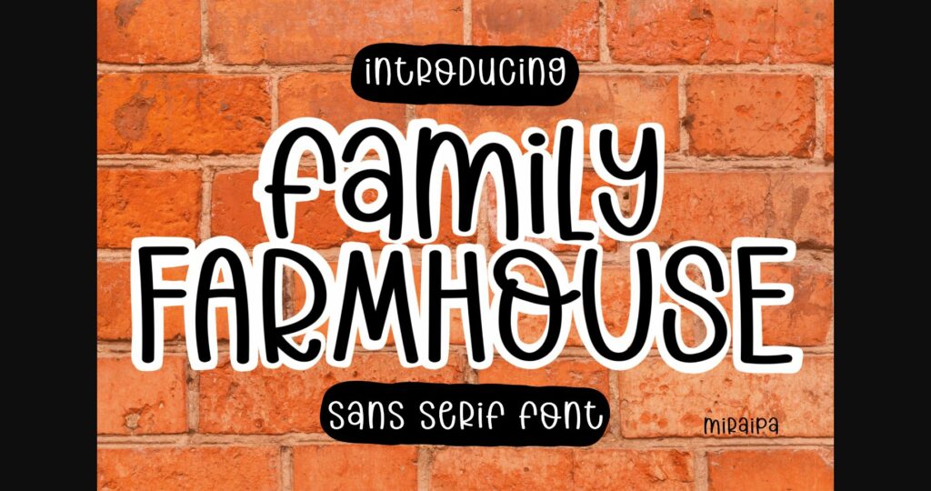 Family Farmhouse Font Poster 3