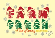Farm Fresh Christmas Font Poster 1