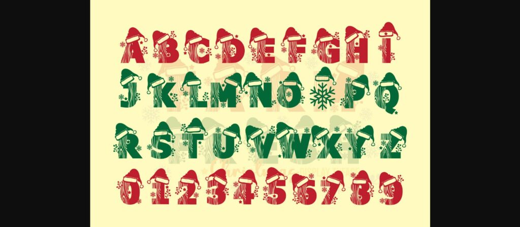 Farm Fresh Christmas Font Poster 4