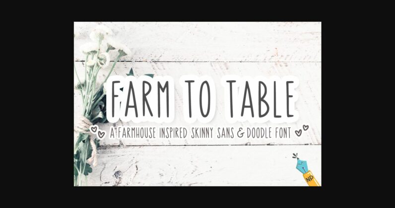 Farm to Table Font Poster 3