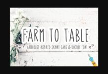 Farm to Table Font Poster 1