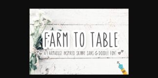 Farm to Table Font Poster 1