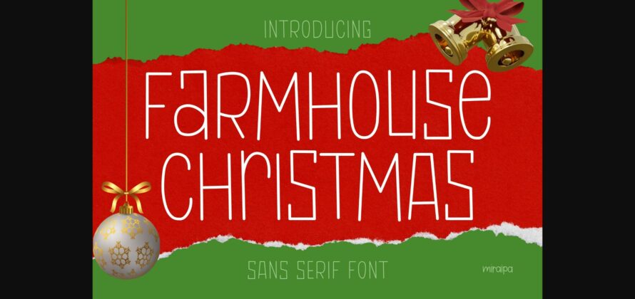 Farmhouse Christmas Font Poster 3