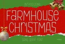 Farmhouse Christmas Font Poster 1