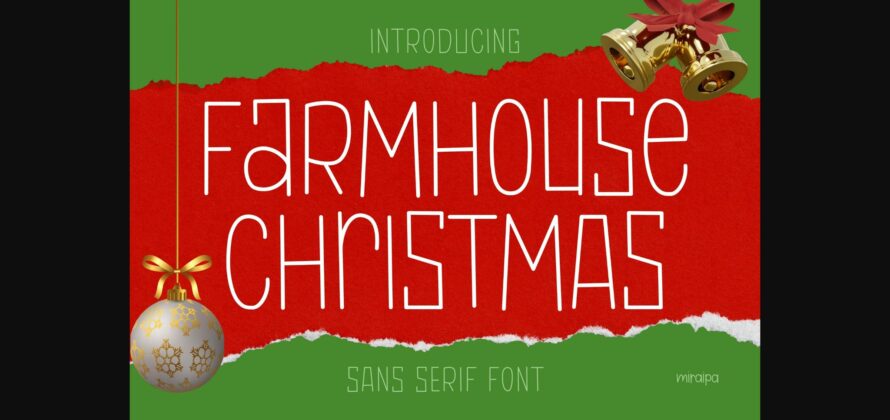 Farmhouse Christmas Font Poster 1