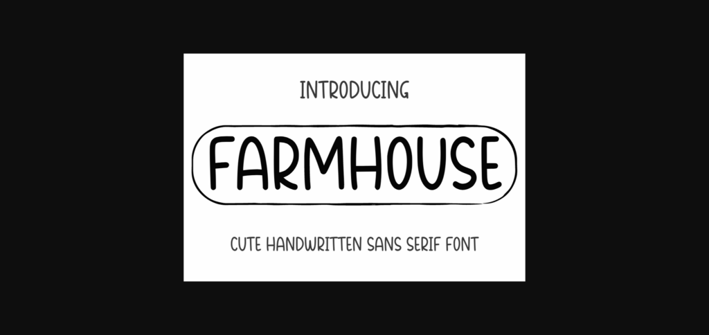 Farmhouse Font Poster 1