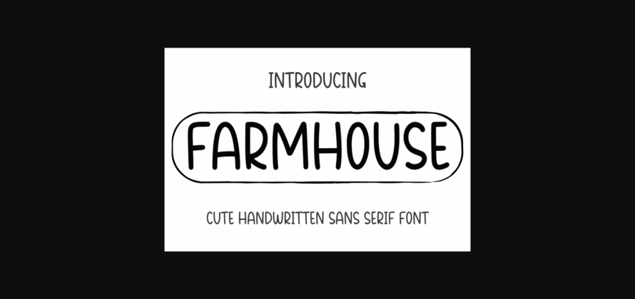 Farmhouse Font Poster 1