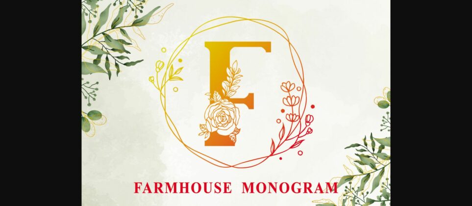 Farmhouse Monogram Font Poster 3