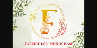 Farmhouse Monogram Font Poster 1
