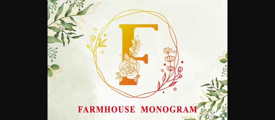 Farmhouse Monogram Font Poster 1