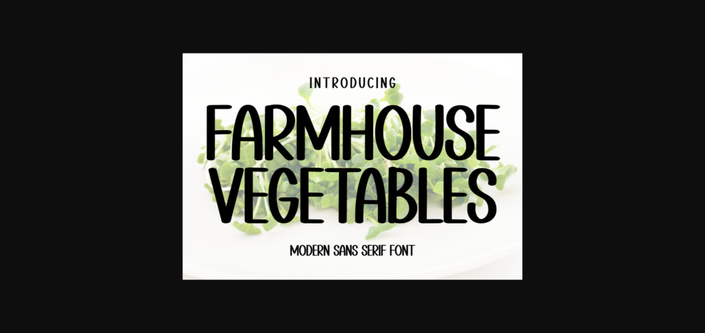 Farmhouse Vegetables Font Poster 3