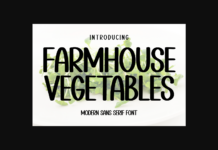 Farmhouse Vegetables Font Poster 1