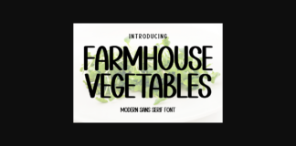 Farmhouse Vegetables Font Poster 1