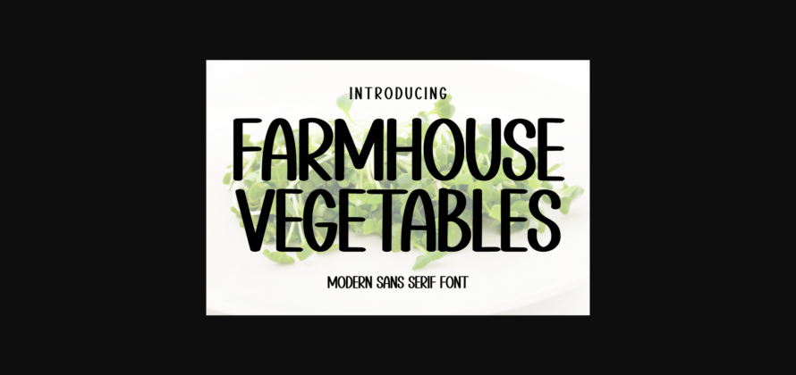 Farmhouse Vegetables Font Poster 1