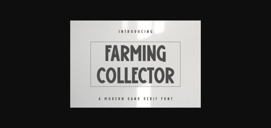 Farming Collector Font Poster 3
