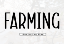 Farming Font Poster 1