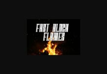 Fast Block Flames Font Poster 1