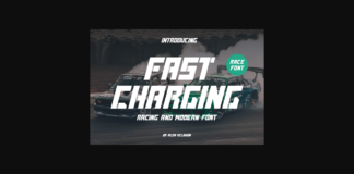 Fast Charging Font Poster 1