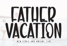 Father Vacation Font Poster 1