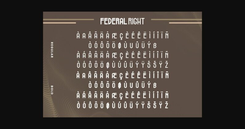 Federal Right Font Poster 9