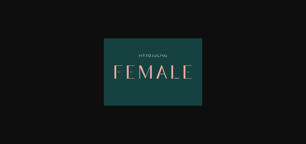 Female Font Poster 1