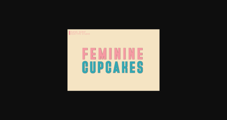 Feminine Cupcakes Font Poster 3