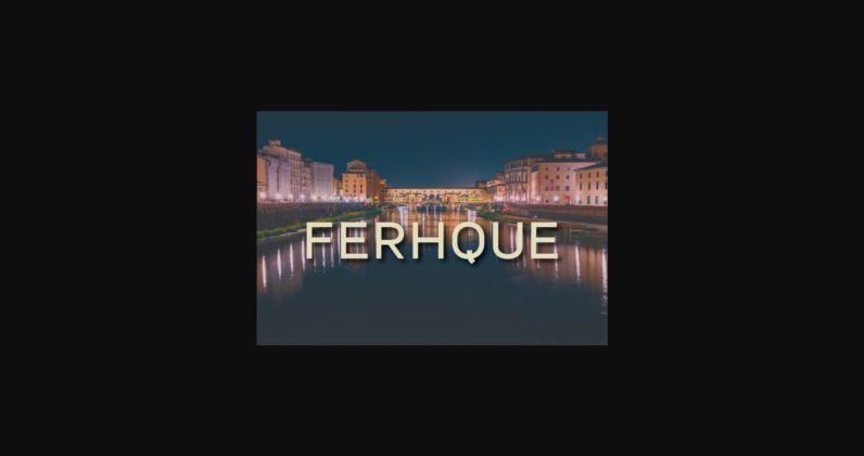 Ferhque Font Poster 3