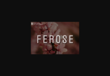 Ferose Font Ferose Font Poster 1