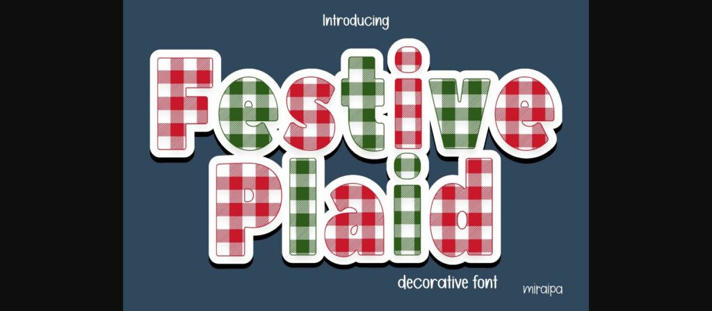 Festive Plaid Font Poster 3