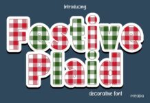 Festive Plaid Font Poster 1