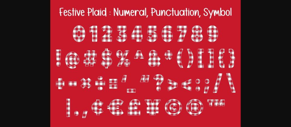 Festive Plaid Font Poster 7
