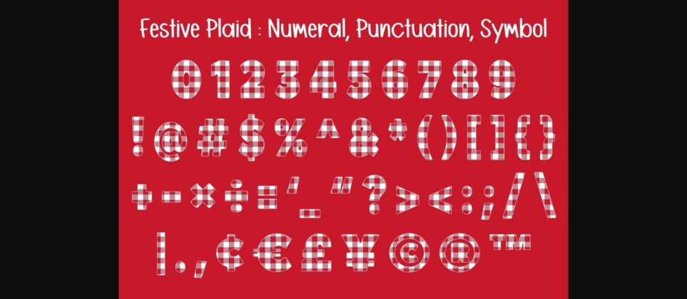 Festive Plaid Font Poster 7