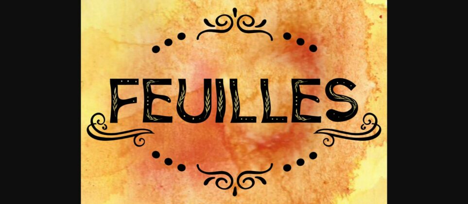 Feuilles Font Poster 3