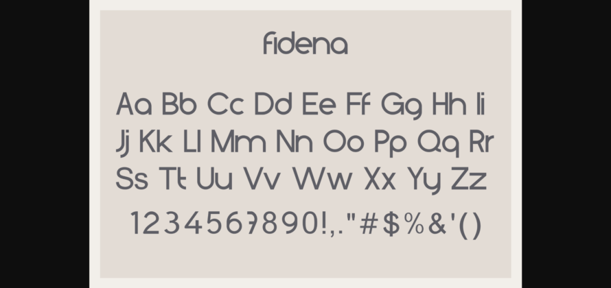 Fidena Font Poster 10