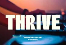 Thrive Font Thrive Font Poster 1