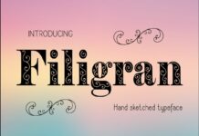 Filigran Font Poster 1