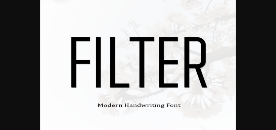 Filter Font Poster 3