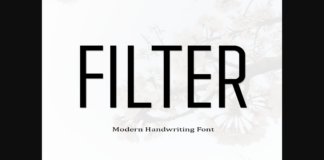 Filter Font Poster 1