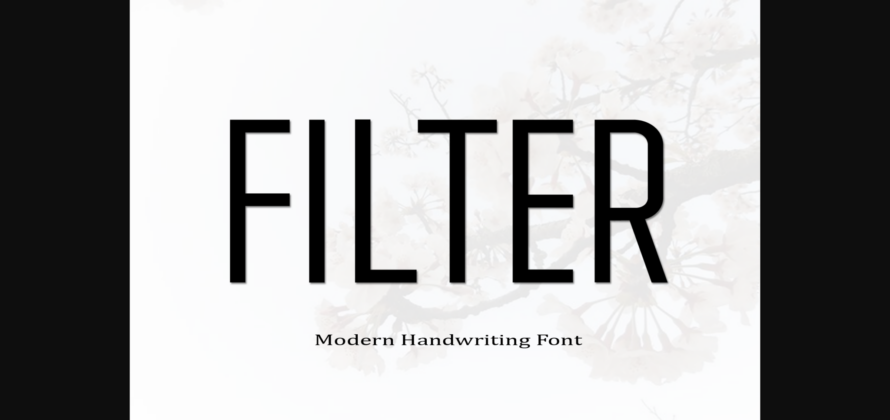 Filter Font Poster 1