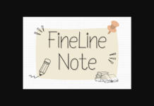Fineline Note Font Poster 1