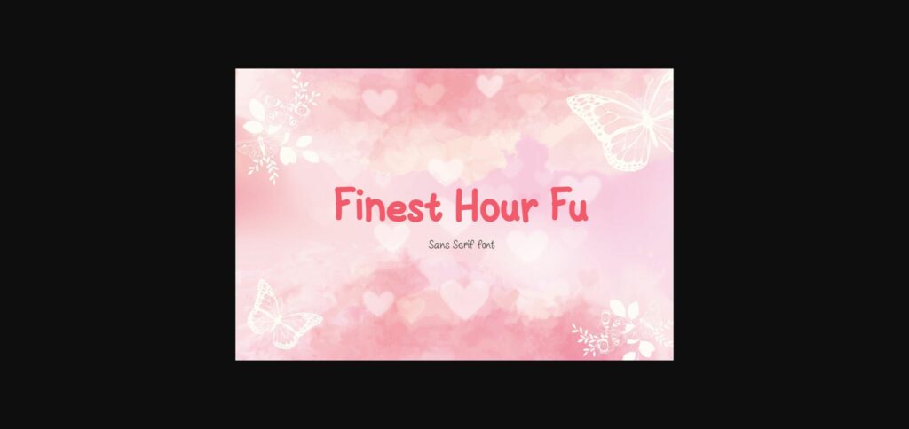 Finest Hour Fu Font Poster 3