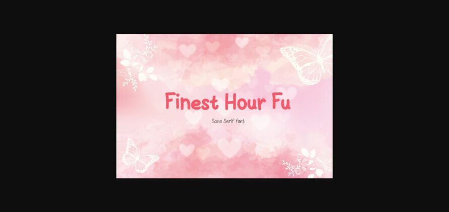 Finest Hour Fu Font Poster 3